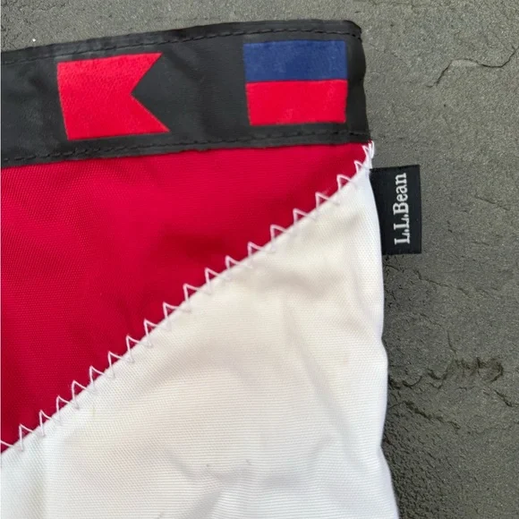 90s LL Bean Tote Bag Outdoor Sailing maritime Flag Boat bag - Picture 4 of 11